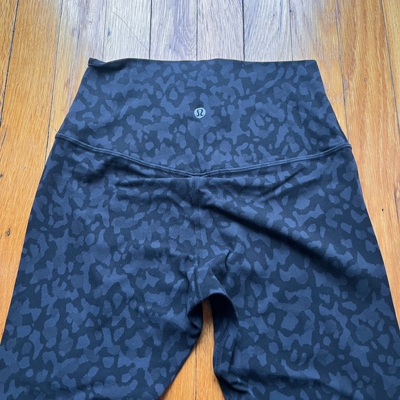 Lululemon align crops. Size 6. Black animal print - Picture 2 of 2